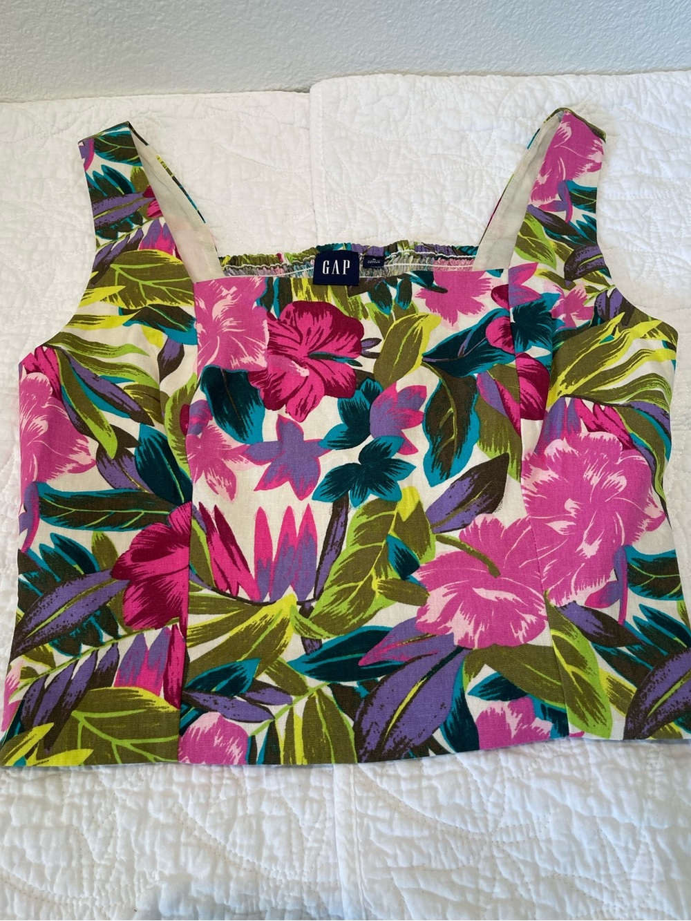CLOSET CLOSEOUT SALE - GAP Tropical Floral Square-Neck Camisole Top - NWOT